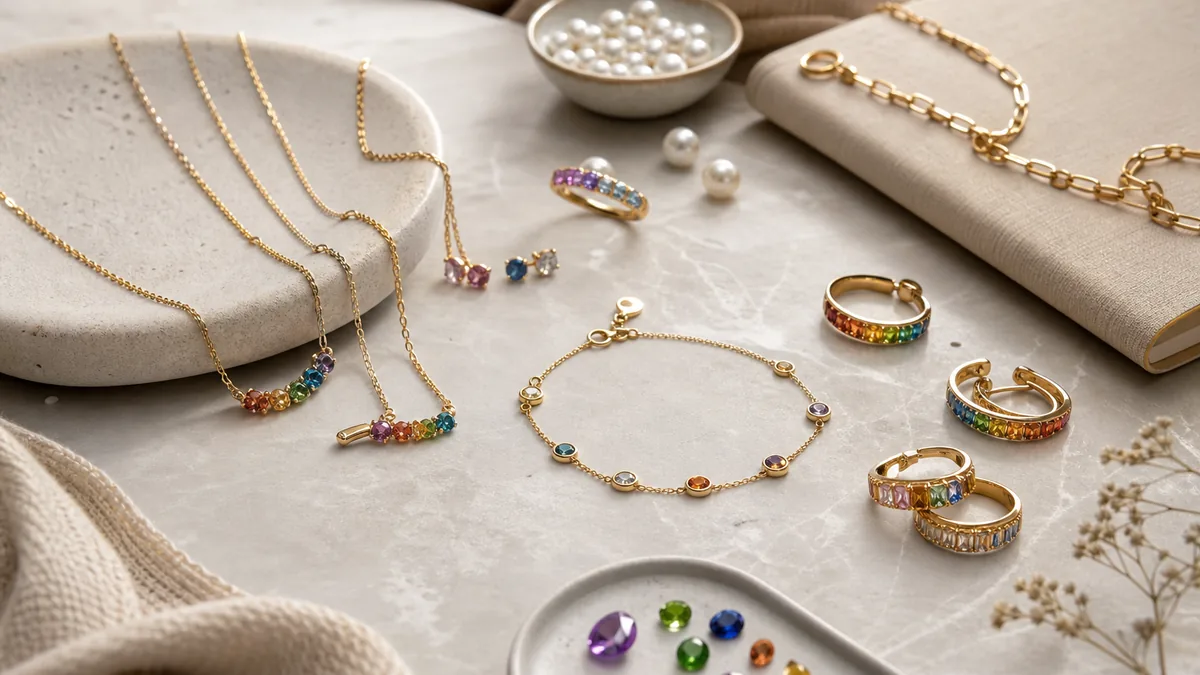 Bijoux arc-en-ciel : signification des couleurs